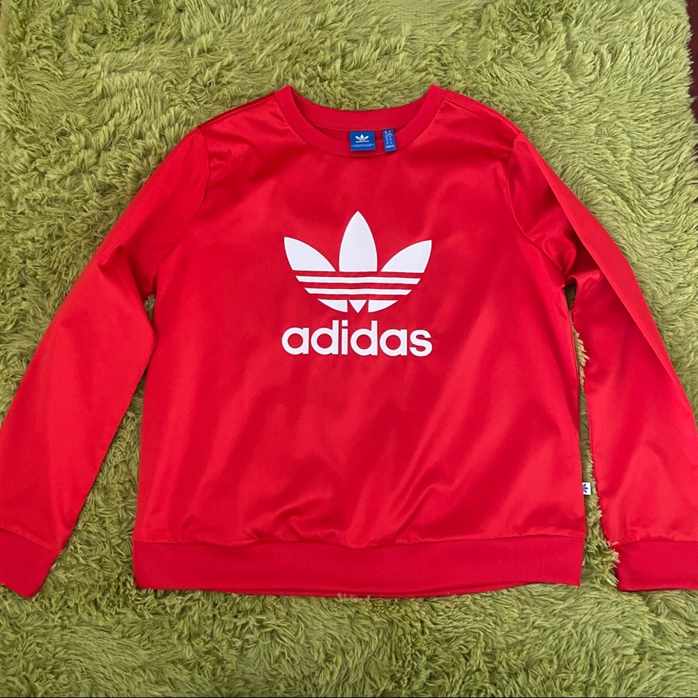 Adidas Satin Trefoil Long Sleeve Top